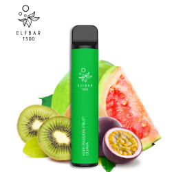 Одноразова електронна сигарета Elf Bar Kiwi Passion Fruit Guava 1500 тяг