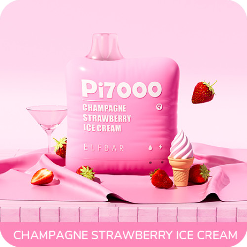 Champagne Strawberry Ice Cream