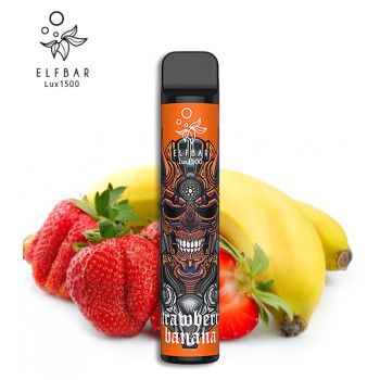 Одноразовая электронная сигарета Elf Bar Strawberry Banana (Строуберри Банана) Lux 1500 тяг