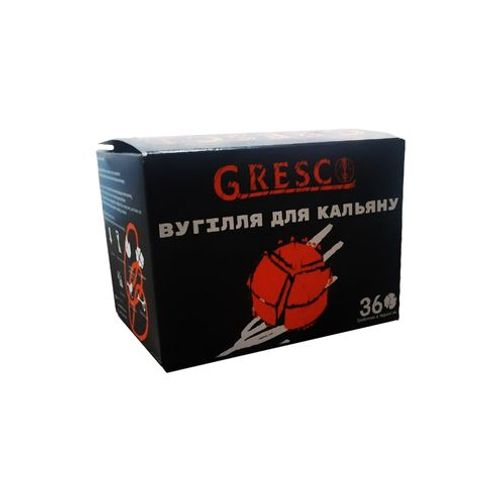 Вугілля горіхове Gresco під калауд 0,5 кг 36 шт